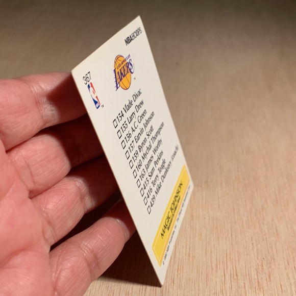 1990 NBA Hoops Magic Johnson Art Checklist Rare LA Lakers vintage collectible - Picture 17 of 17